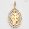 10KY 0.65CTW MICROPAVE DIAMOND VIRGIN MARY OVAL