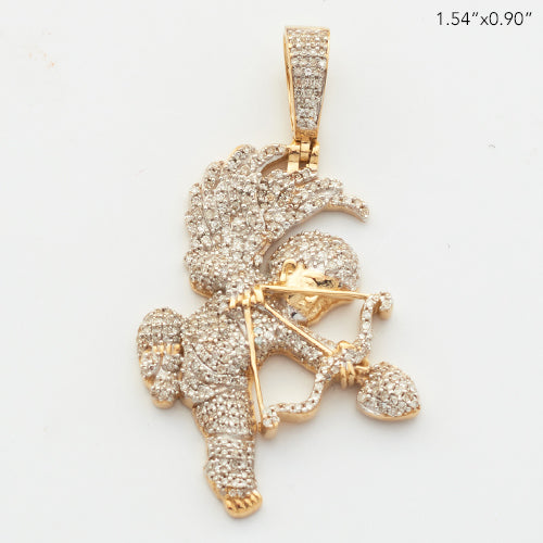 10KY 0.65CTW DIAMOND CHERUB PENDANT