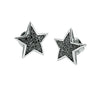 10KW 0.15CTW BLACK DIAMOND STAR EARRING