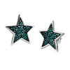 10KW 0.35CTW BLUE DIAMOND STAR EARRING