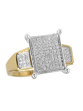 10KY 0.25CTW DIAMOND MICROPAVE CINDERELLA RING