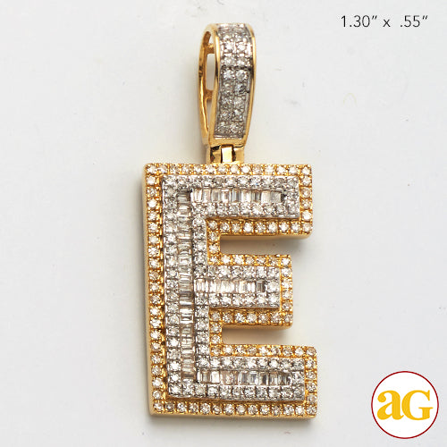 14KY 0.75 CTW DIAMOND INITIAL PENDANT &quot;E&quot;