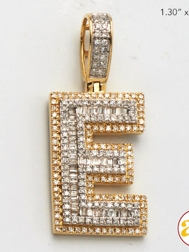 14KY 0.75 CTW DIAMOND INITIAL PENDANT "E"