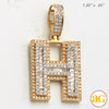 14KY 0.75 CTW DIAMOND INITIAL PENDANT &quot;H&quot;