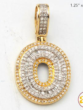 14KY 0.65 CTW DIAMOND INITIAL PENDANT "O"