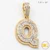 14KY 0.75 CTW DIAMOND INITIAL PENDANT &quot;Q&quot;