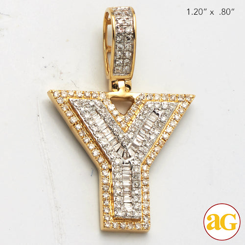 14KY 0.65CTW DIAMOND INITIAL PENDANT &quot;Y&quot;