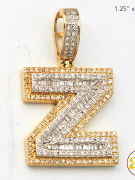 14KY 0.75CTW DIAMOND INITIAL PENDANT "Z"