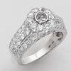 14KW 1.60CTW DIAMOND SEMI MOUNT RING - ROUND HALO