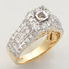 14KY 1.50CTW DIAMOND SEMI MOUNT RING - SQUARE HALO