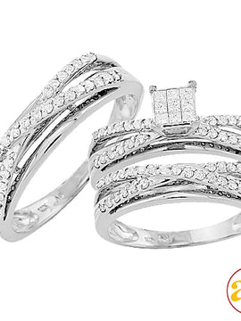 10K 0.75CTW DIAMOND TRIO SET