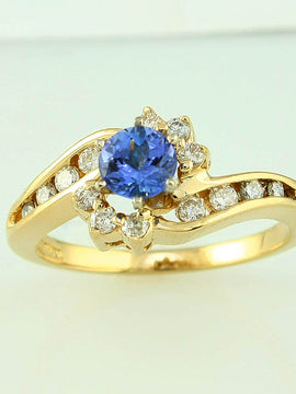 14KY 0.75CTW TANZANITE FANCY RING