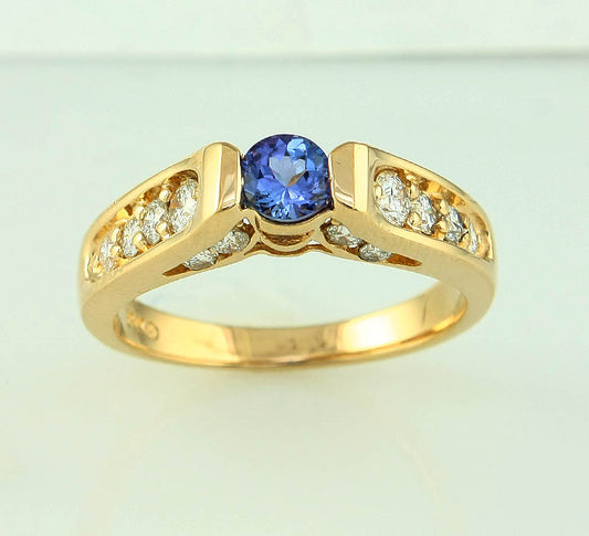 14K 1.25CTW TANZANITE FANCY RING