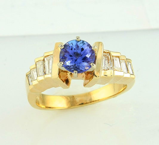 14K 1.50CTW TANZANITE FANCY RING