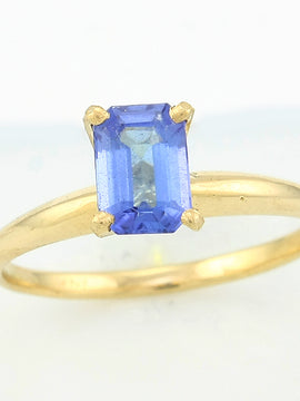 14KW 1.00CTW TANZANITE FANCY RING