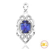 14KW 0.20CTW DIAMOND PENDANT WITH 1.77CT TANZANITE