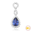 14KW 0.55CTW DIAMOND PENDANT WITH 1.88CT PEAR SHAP