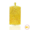 10KY 1.00CTW YELLOW DIAMOND DOGTAG PENDANT