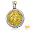 10KY 3.15CTW YELLOW DIAMOND 3-D DOME MEDALLION - 2