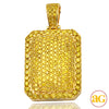 10KY 6.50CTW YELLOW DIAMOND DOGTAG PILLOW PENDANT