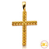 10KY 2.00CTW YELLOW DIAMOND PRONG SET CROSS PENDAN