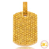 10KY 5.30CTW YELLOW DIAMOND DOGTAG PENDANT